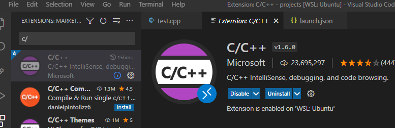 c++ in wsl